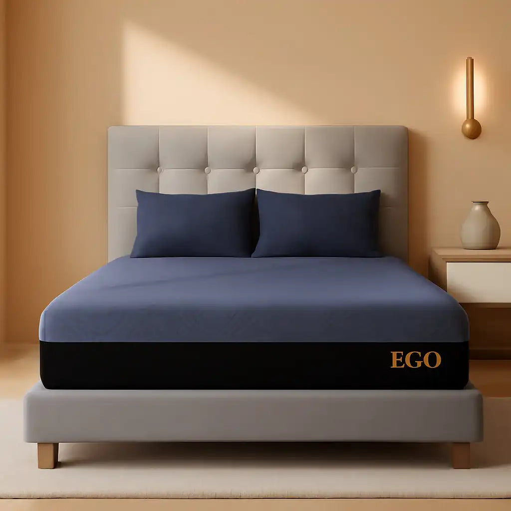 Queen Memory Foam Mattress Charcoal Premium Orthopedic - LuxeHome Furniture -