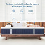 Queen Size Thermoregulating Hybrid Memory Foam Mattress - LuxeHome Furniture -