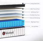 Queen TwelveInch MemoryFoam Hybrid Mattress CertipurUS - LuxeHome Furniture -