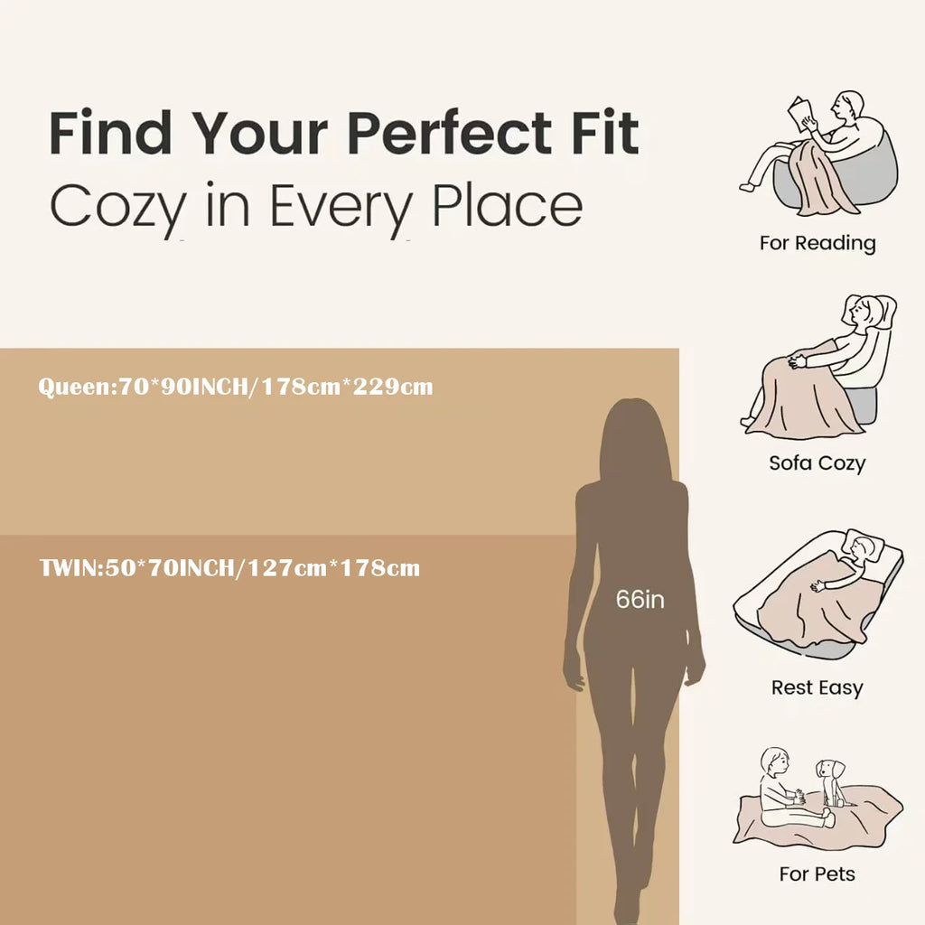 "Plush Faux Rabbit Fur Bubble Blanket – Cozy Fuzzy Throw for Couch, Sofa & Bedroom (2 Sizes)" - LuxeHome Furniture