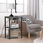 "3-Tier Bedside Table with Charging Station – USB Port and Socket for Convenient Living Room Storage" - LuxeHome Furniture