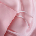 5-Piece Satin Duvet Cover Set – Full/Queen Size, Luxury Silky Soft Blush Pink Bedding with Zipper Closure - LuxeHome Furniture