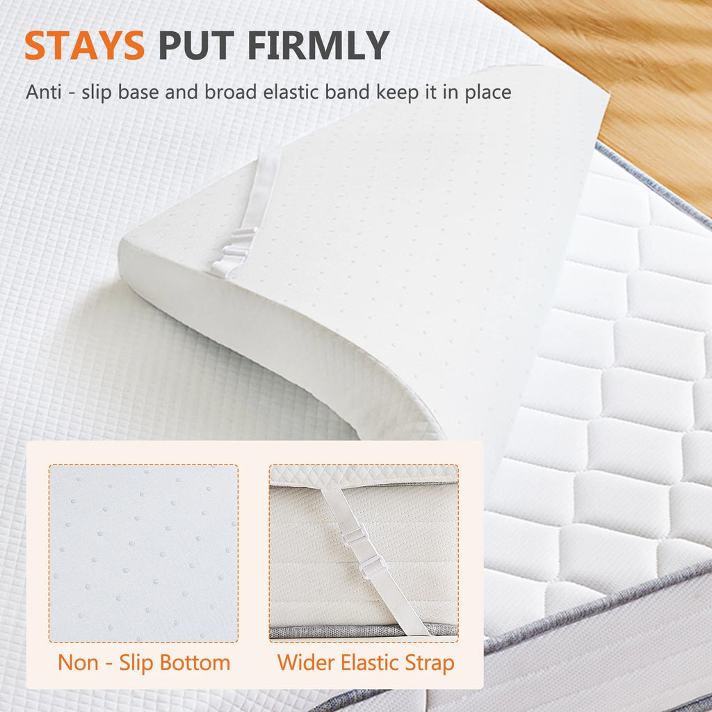 4" Memory Foam Mattress Topper — Gel‑Infused Cooling, Breathable Fabric Cover, Thick Bed Pad - LuxeHome Furniture