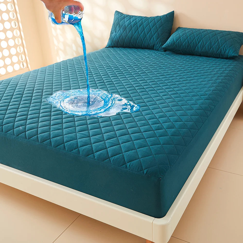 "3D Air Mesh Thick Fitted Mattress Protector — 100% Waterproof, Soft & Breathable Mattress Cover - LuxeHome Furniture