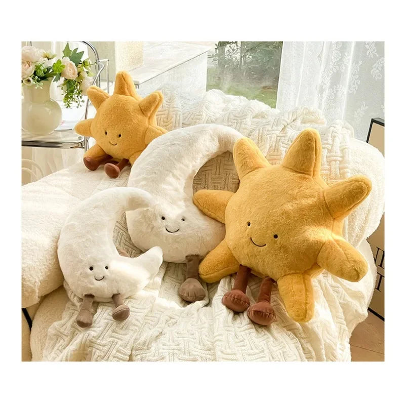 "Moon and Sun Decorative Pillow – Soft Sofa Cushion for Living Room, Children's Room, Tatami, Office Chair, and Floor Seating" - LuxeHome Furniture