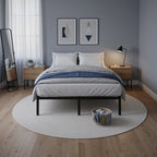 (All Sizes) Sturdy Metal Bed Frame — 14" Under‑Bed Storage, No Box Spring Required, Quick Tool‑Free Assembly - LuxeHome Furniture
