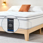 (Queen/King/Twin) Hybrid Mattress Medium-Firm ( 12" & 10" ) Memory Foam with Individually Pocketed Springs - LuxeHome Furniture