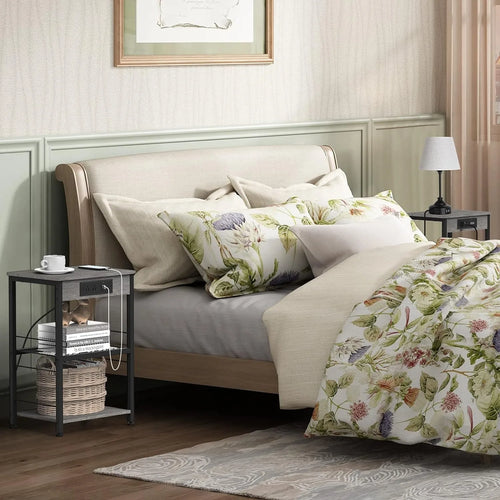 "3-Tier Bedside Table with Charging Station – USB Port and Socket for Convenient Living Room Storage" - LuxeHome Furniture