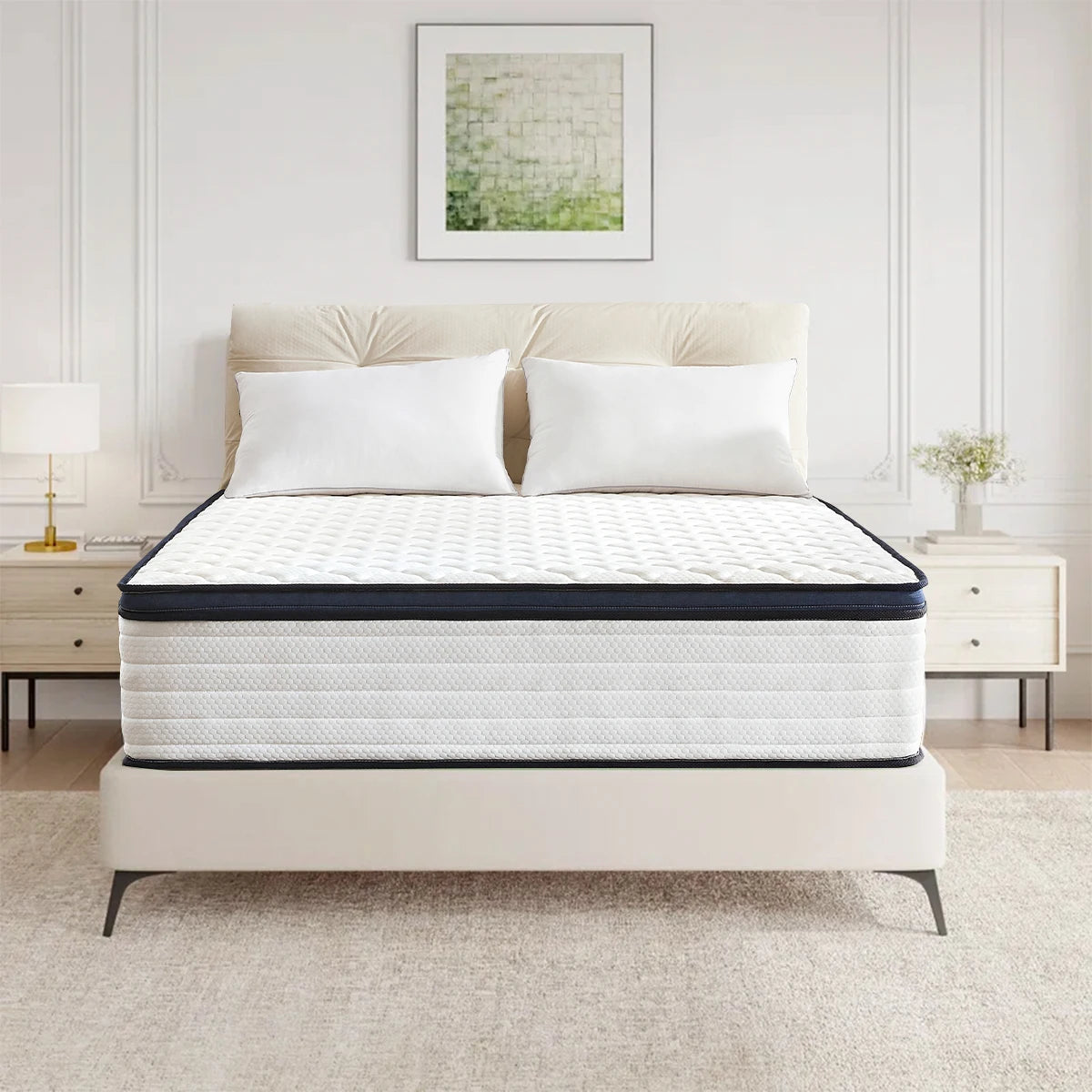 (Queen/Full/Twin) Gel Memory Foam Hybrid Mattress — Medium-Firm, Pressure Relief & Motion Isolation - LuxeHome Furniture
