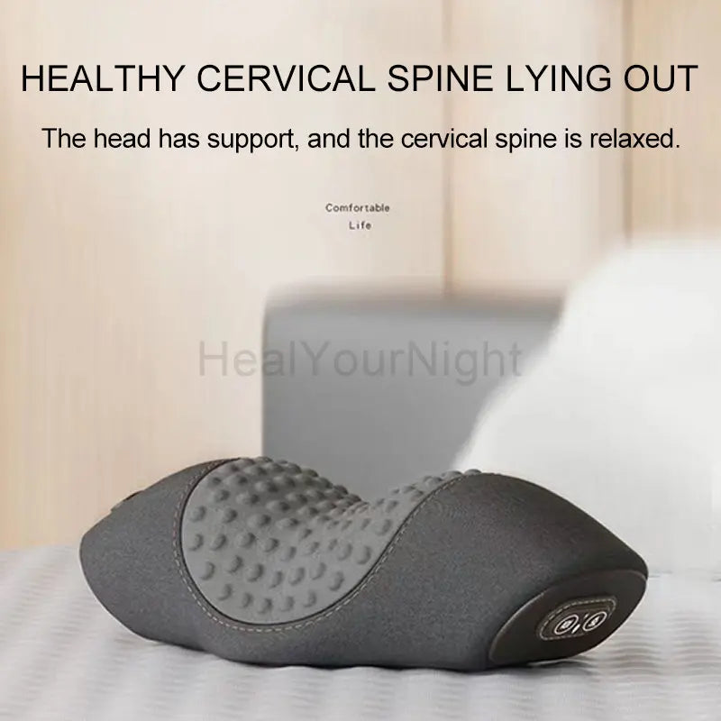 "Heated Vibrating Waist Support Pad – Electric Lumbar Massage Pillow for Sleep, Pain Relief & Posture" - LuxeHome Furniture