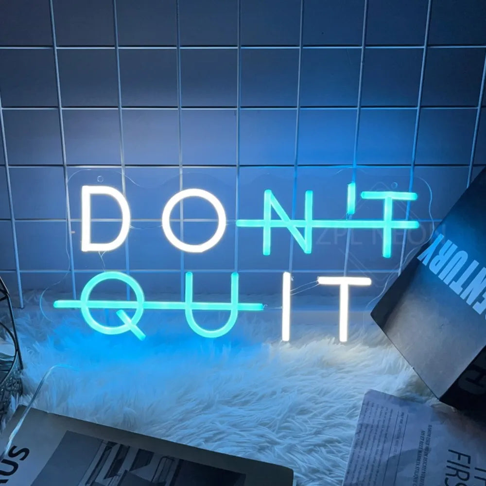 'DON'T QUIT,  – LED Wall Art for Game Rooms, Bedrooms, Gyms, Classrooms, and More" - LuxeHome Furniture