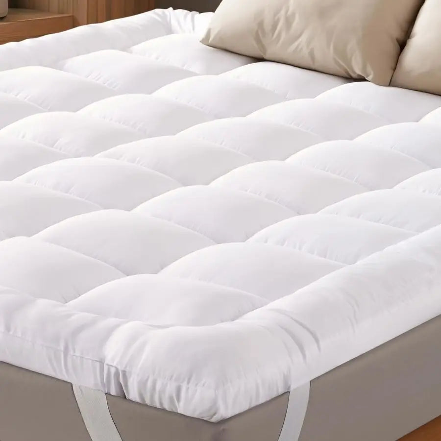 Full Size Cooling Mattress Topper – Cloud-Like Soft Mattress Pad for Back Pain Relief, Breathable & Comfortable for Hot Sleepers - LuxeHome Furniture