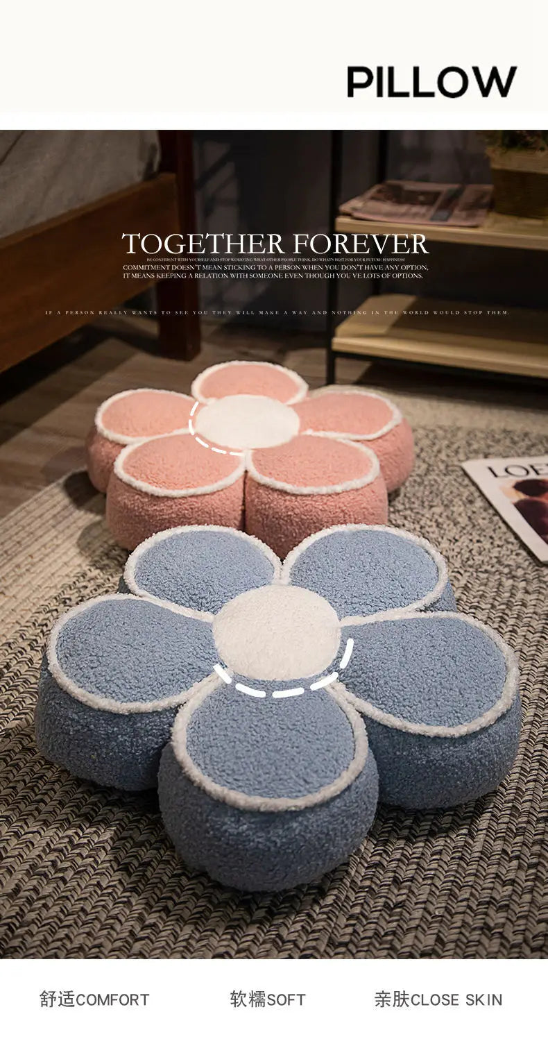 "Soft Flower-Shaped Floor Cushion – Cozy Decorative Pillow for Living Room, Bedroom, and Sofa – Ideal for Winter Warmth and Home Decor" - LuxeHome Furniture