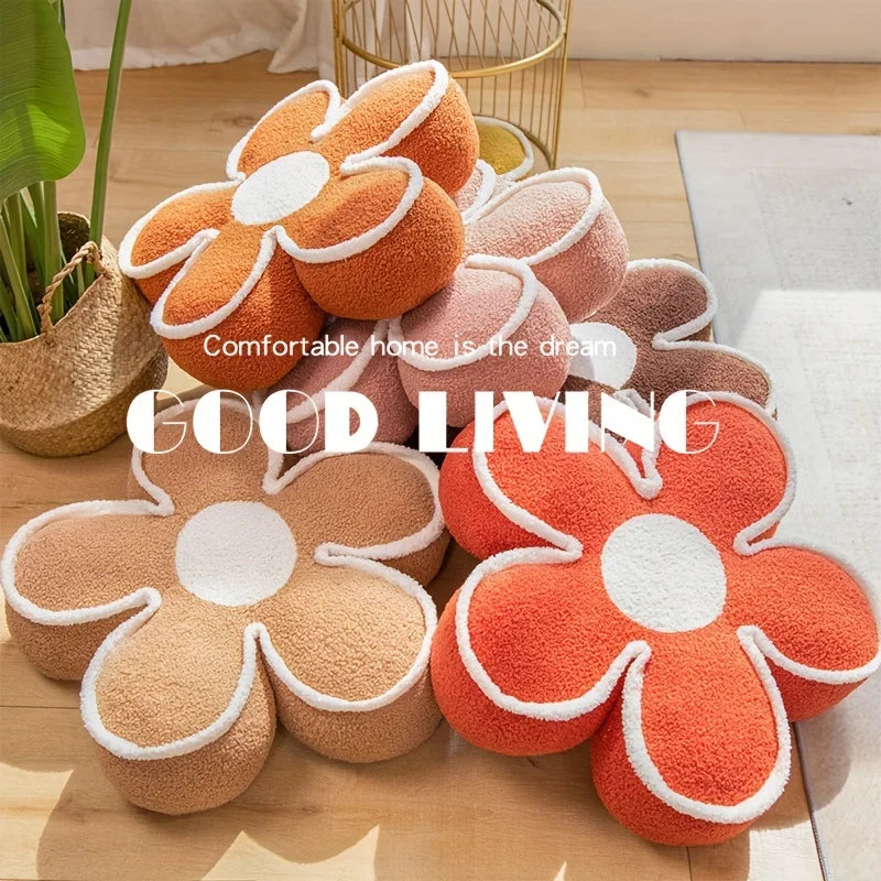 "Soft Flower-Shaped Floor Cushion – Cozy Decorative Pillow for Living Room, Bedroom, and Sofa – Ideal for Winter Warmth and Home Decor" - LuxeHome Furniture