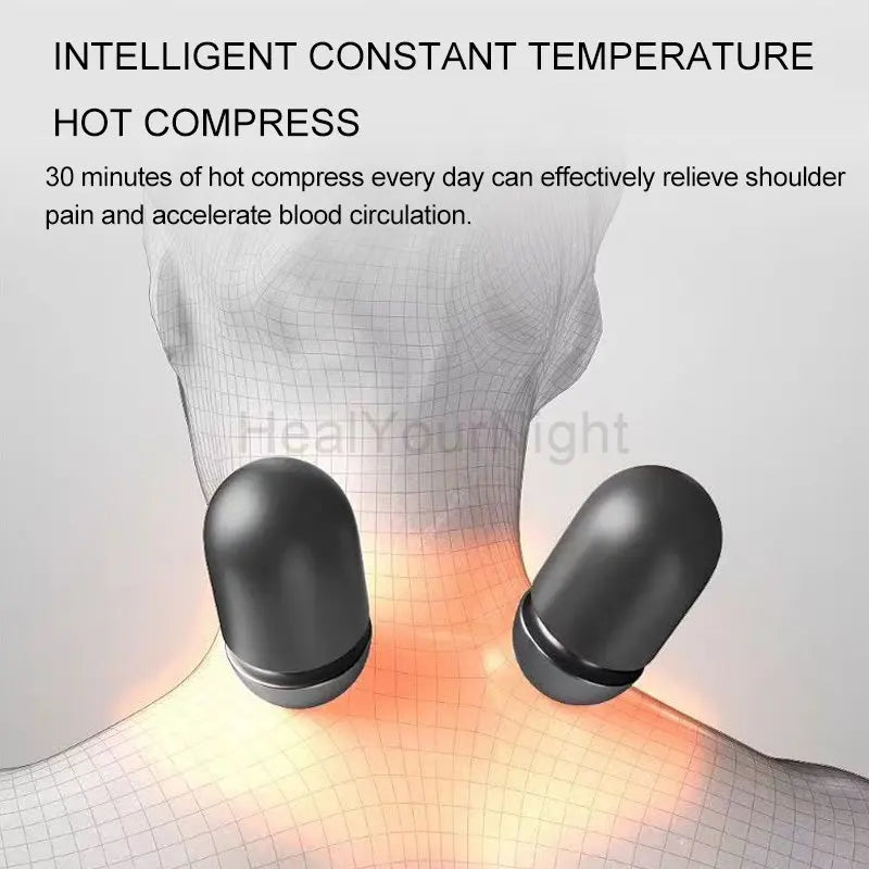 "Heated Vibrating Waist Support Pad – Electric Lumbar Massage Pillow for Sleep, Pain Relief & Posture" - LuxeHome Furniture