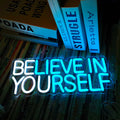 "Believe in Yourself LED Neon Sign – Dimmable Wall Decor for Office, Bedroom, Hotel, Restaurant, and Party Decorations - USB Powered" - LuxeHome Furniture