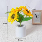 "Rechargeable Sunflower LED Night Light — 3‑LED Table Lamp for Bedroom, Bedside & Desk Decor" - LuxeHome Furniture