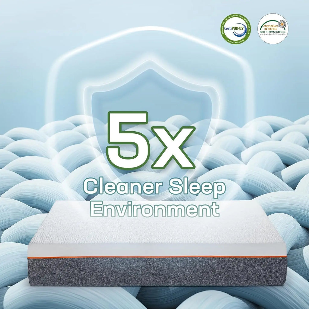 10-Inch Twin Mattress, Cooling Gel Memory Foam, Fiberglass-Free Breathable Bed, Medium-Firm in a Box LuxeHome Furniture
