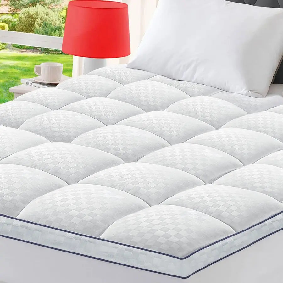 Queen Mattress Topper — Extra Thick Pillowtop, Cooling Plush with 3D Snow Down Alternative, Fits 8–21" Mattresses - LuxeHome Furniture