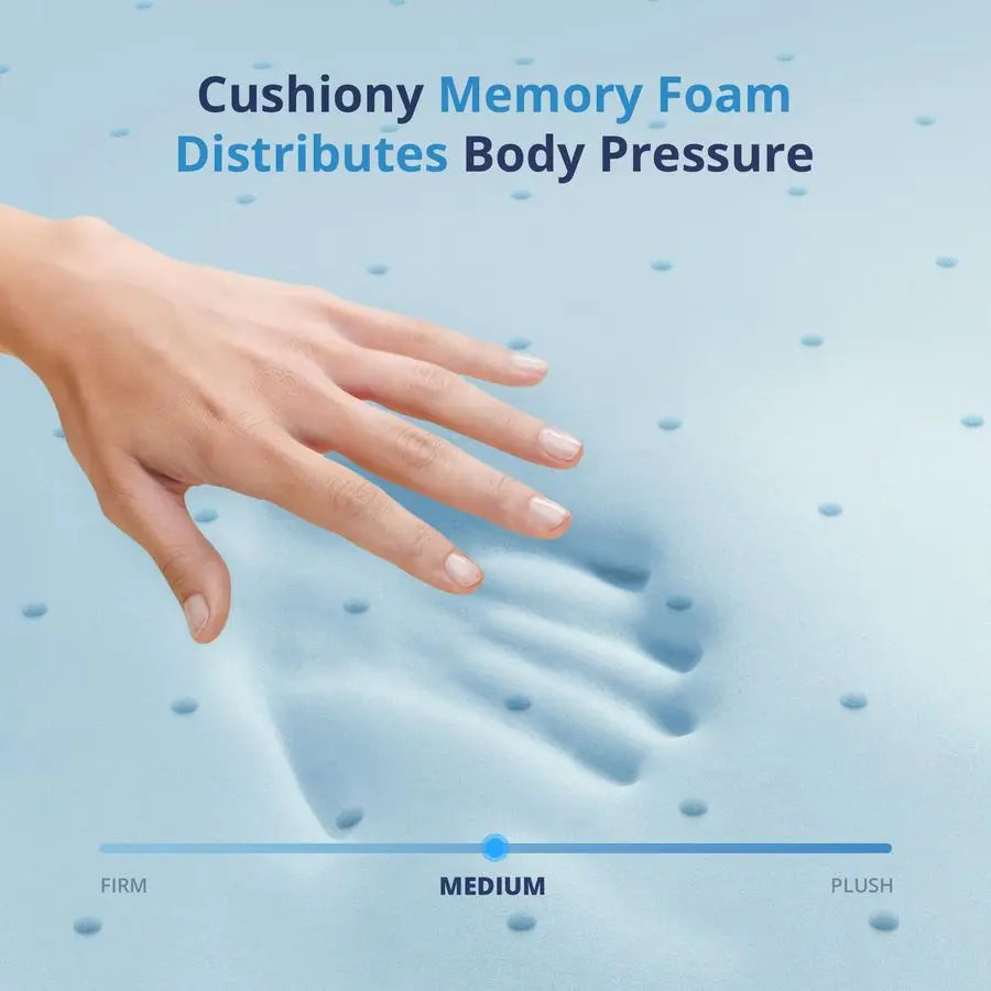 2 Inch Full Memory Foam Mattress Topper – Cooling Gel Infused, Pressure Relieving Pad, CertiPUR-US Certified, Ideal for Dorms - LuxeHome Furniture