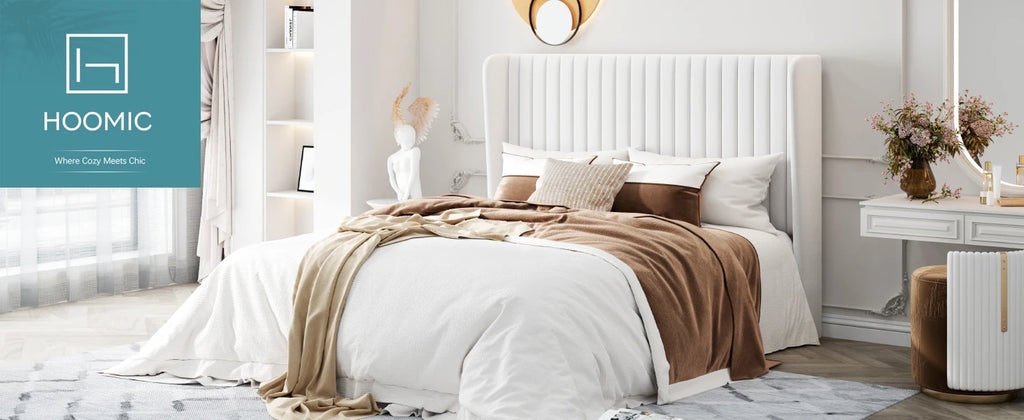 (Full/Queen/King) Velvet Upholstered Bed Frame — Vertical‑Channel Tufted Wingback Headboard, Wooden Slat Support - LuxeHome Furniture