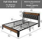 (All Sizes) Platform Bed — Storage Headboard with Outlets, Silent Design, No Box Spring Needed - LuxeHome Furniture