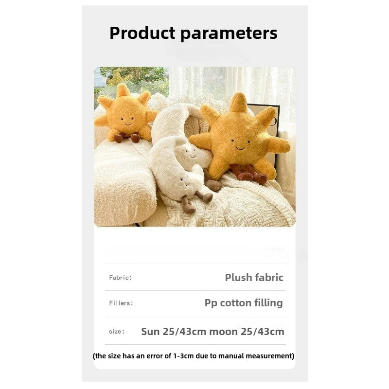 "Moon and Sun Decorative Pillow – Soft Sofa Cushion for Living Room, Children's Room, Tatami, Office Chair, and Floor Seating" - LuxeHome Furniture