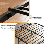 (King/Cal King) Platform Bed Frame — Built‑In Charging Headboard & Storage, Quick Assembly, No Box Spring - LuxeHome Furniture