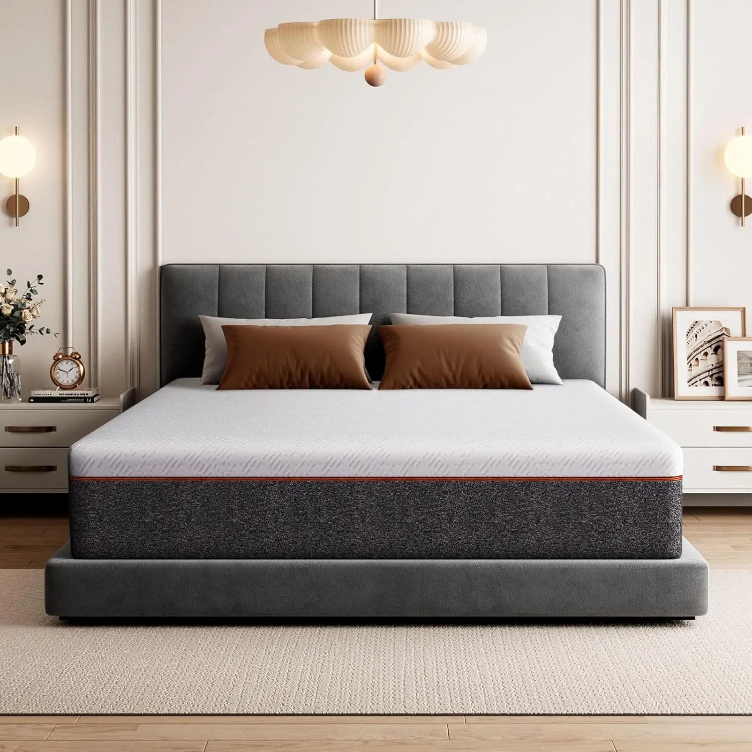 10-Inch Twin Mattress, Cooling Gel Memory Foam, Fiberglass-Free Breathable Bed, Medium-Firm in a Box LuxeHome Furniture