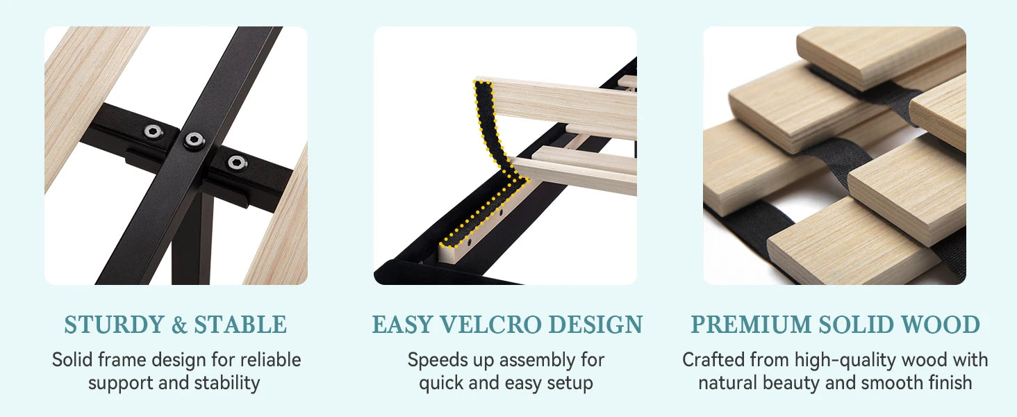 (Full/Queen/King) Velvet Platform Bed with RGB LED Headboard — Adjustable RGB Lighting, Sturdy Slat Support, Noise‑Free - LuxeHome Furniture