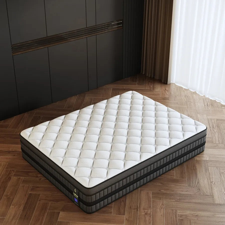 (All) Sizes Hybrid Mattress 12/14-Inch Medium Firm Gel Memory Foam with Pocketed Springs Boxed - Comfortable Mattress - LuxeHome Furniture