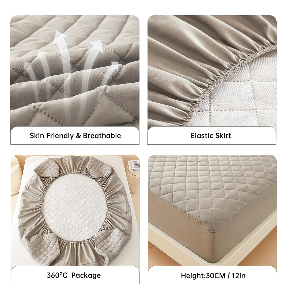 "3D Air Mesh Thick Fitted Mattress Protector — 100% Waterproof, Soft & Breathable Mattress Cover - LuxeHome Furniture