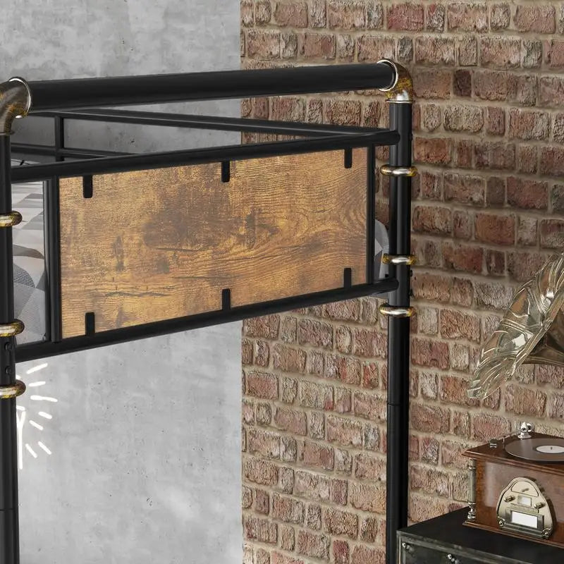 Quad Metal Bunk Bed — Heavy‑Duty Twin Frames, Converts to 3 Twins, Detachable Triple Bunk (Black) - LuxeHome Furniture