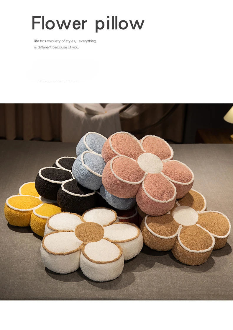 "Soft Flower-Shaped Floor Cushion – Cozy Decorative Pillow for Living Room, Bedroom, and Sofa – Ideal for Winter Warmth and Home Decor" - LuxeHome Furniture