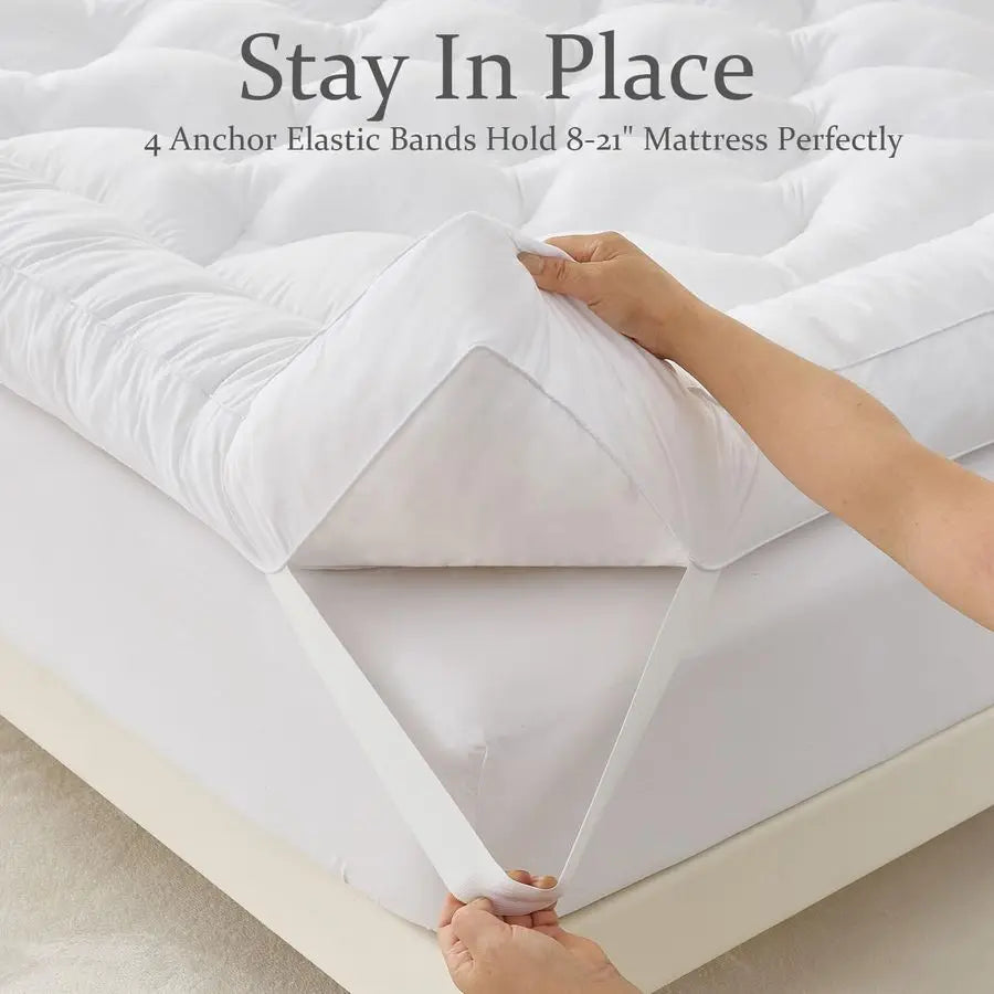 Twin 5 Inch Memory Foam Mattress Topper — Shredded Memory Foam Pillow Top, Extra Soft & Supportive Bed Topper - LuxeHome Furniture