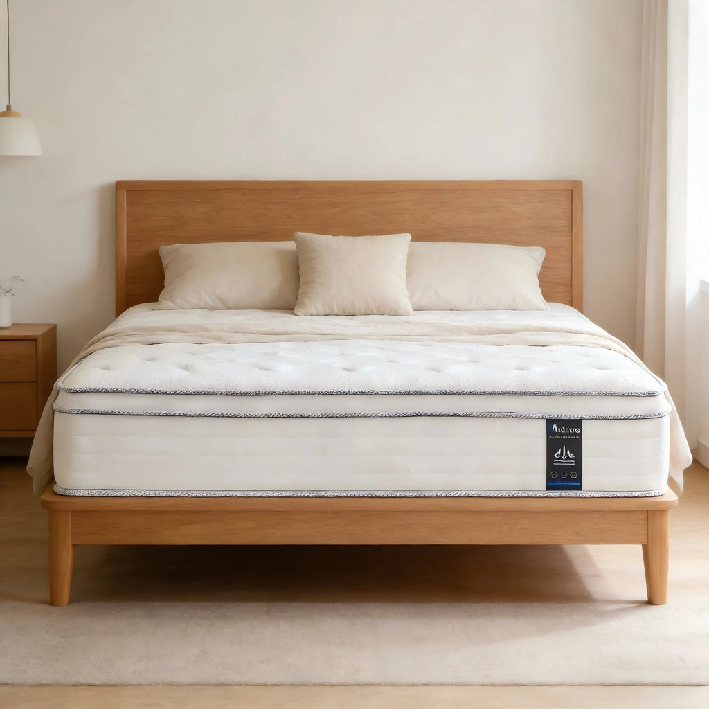 (Queen/King/Twin) Hybrid Mattress Medium-Firm ( 12" & 10" ) Memory Foam with Individually Pocketed Springs - LuxeHome Furniture