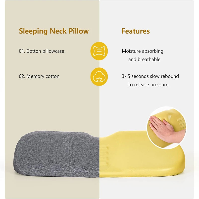 "Cervical Memory Foam Contour Pillow – Ergonomic Orthopedic Bed Pillow for Side Sleepers & Neck Support" - LuxeHome Furniture
