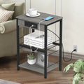 "3-Tier Bedside Table with Charging Station – USB Port and Socket for Convenient Living Room Storage" - LuxeHome Furniture