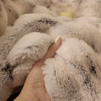 "Plush Faux Rabbit Fur Bubble Blanket – Cozy Fuzzy Throw for Couch, Sofa & Bedroom (2 Sizes)" - LuxeHome Furniture