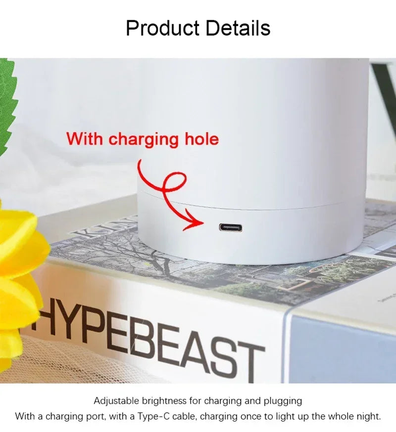 "Rechargeable Sunflower LED Night Light — 3‑LED Table Lamp for Bedroom, Bedside & Desk Decor" - LuxeHome Furniture