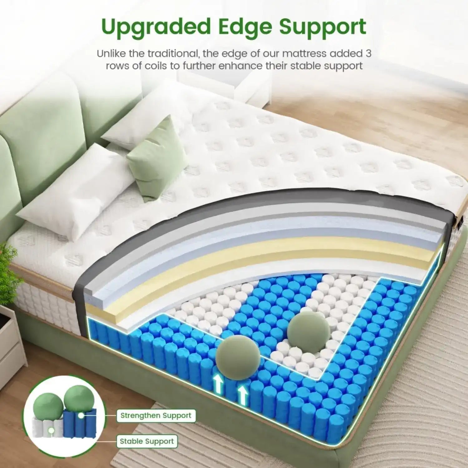 Twin Hybrid Mattress 12 Inch GelMemory Foam Comfort ShipItFurniture