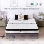 Queen TwelveInch MemoryFoam Hybrid Mattress CertipurUS - LuxeHome Furniture -