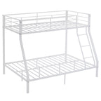 Twin‑over‑Full Metal Bunk Bed — Heavy‑Duty, Full Guardrail & Ladder, Under‑Bed Storage - LuxeHome Furniture